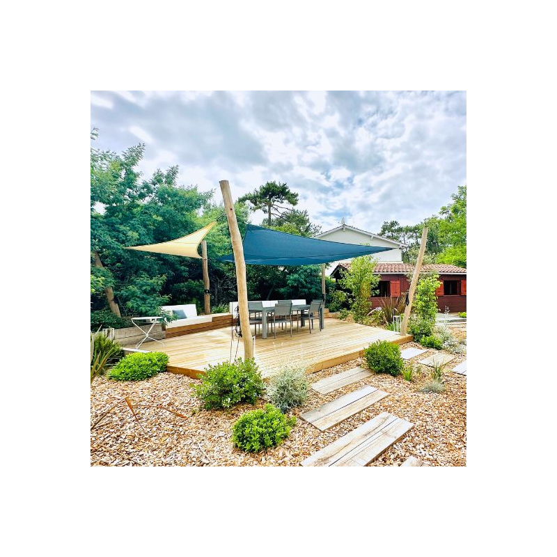 Holzmast für Sonnensegel aus Robinienholz