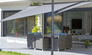 Toile d'extérieur pour terrasse avec piquet pour toile solaire