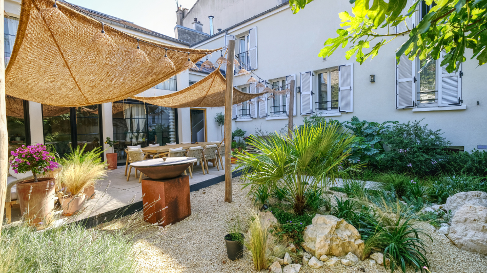 Toile coco pour ombrager une terrasse
