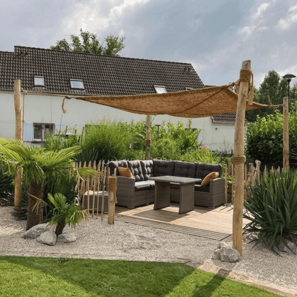 Installation mats bois et jardin moderne