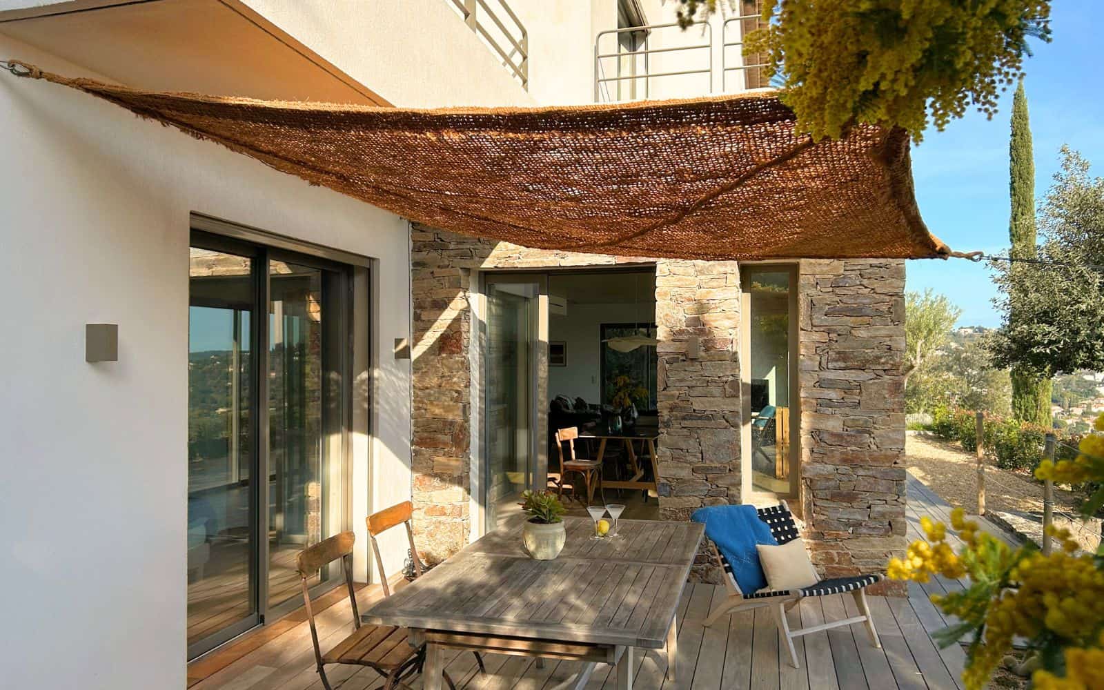 Voiles d'ombrage coco et fibre naturelle