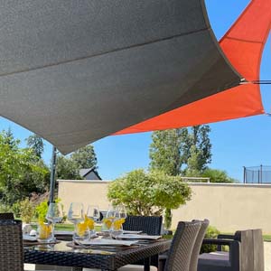 Wind resistant shade sail