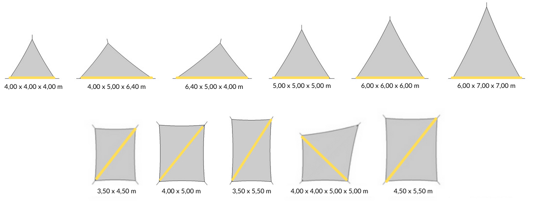 Shade sail seen from above