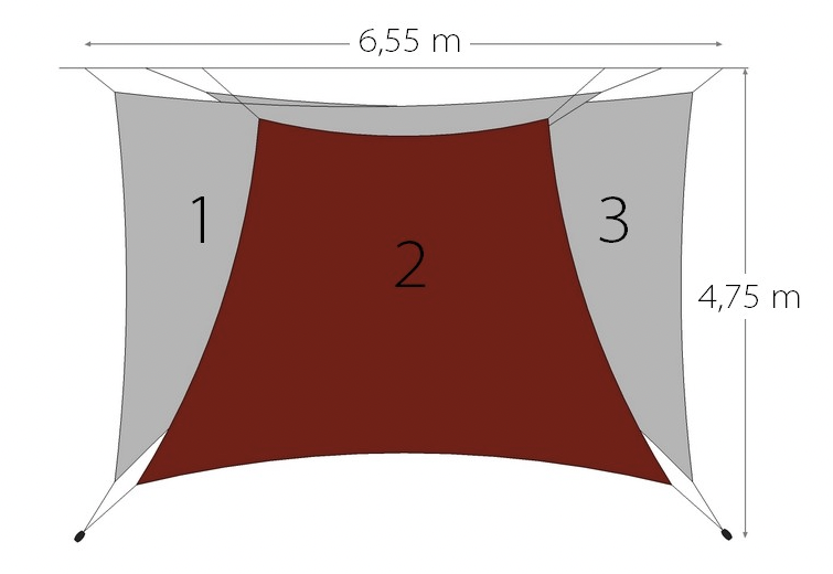 Installation of the 2 triangles and 1 trapeze pack