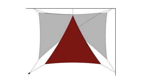 Schema 3 voiles triangulaires avec un mât