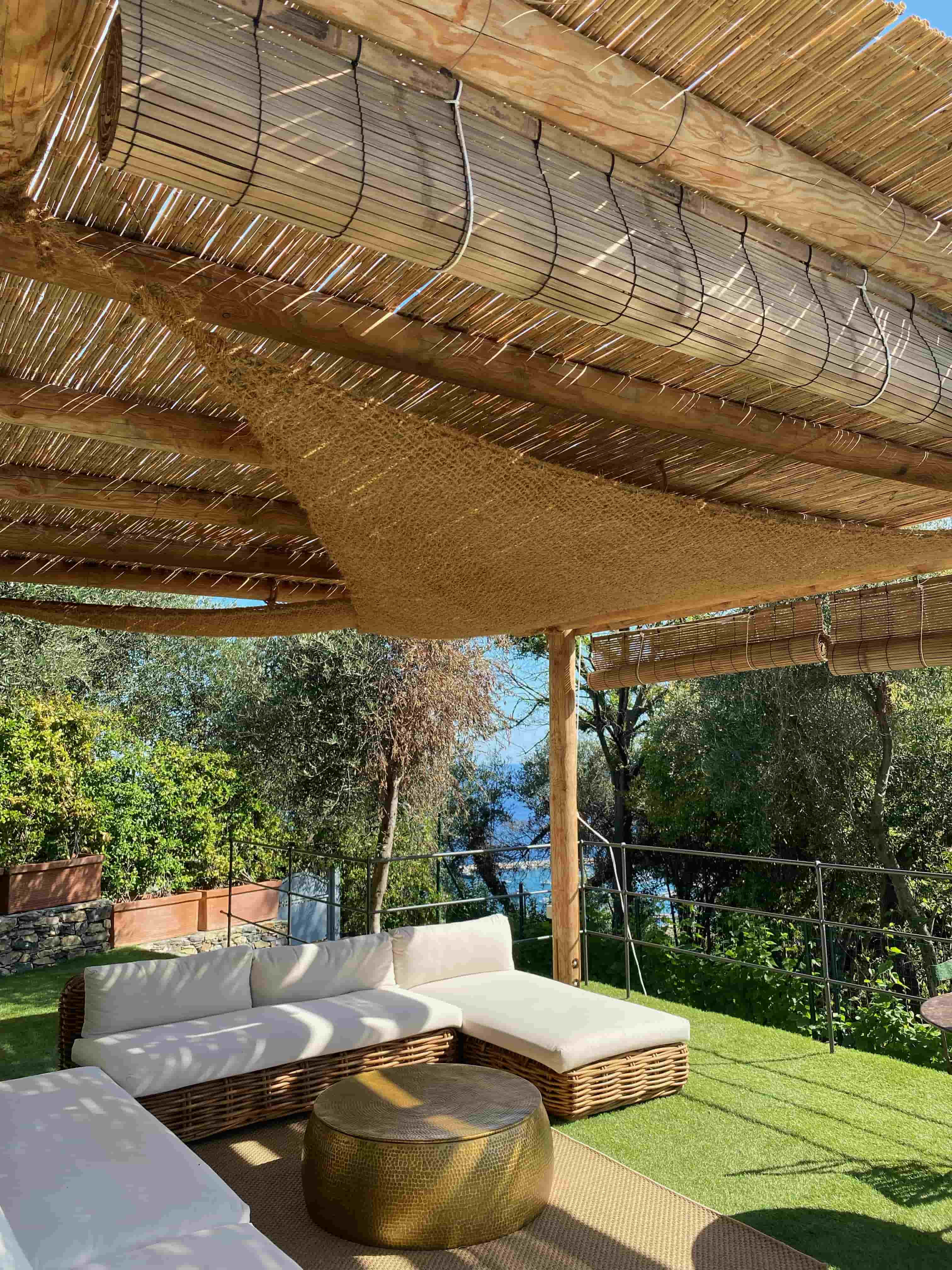 Voile d'ombrage pour pergola en fibre de coco naturelle