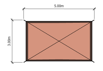 Rectangle 3x5m coconut shade sail